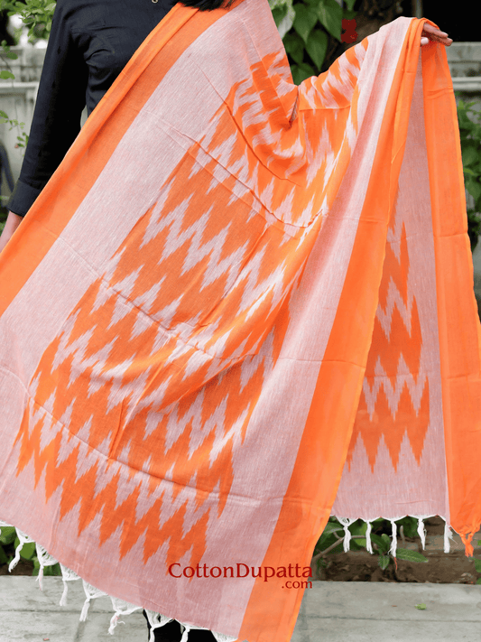 Cotton Dupatta Women's Ikkat Printed Soft Cotton Dupatta – Lightweight & Stylish Ethnic Wrap | DUP021