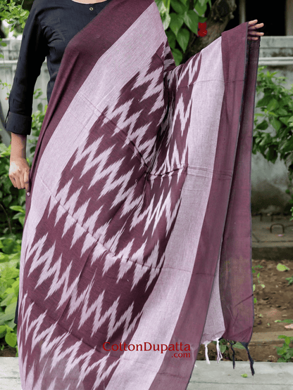 Cotton Dupatta Women's Ikkat Printed Soft Cotton Dupatta – Lightweight & Stylish Ethnic Wrap | DUP011