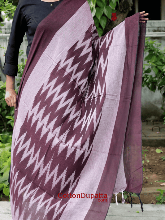 Cotton Dupatta Women's Ikkat Printed Soft Cotton Dupatta – Lightweight & Stylish Ethnic Wrap | DUP011