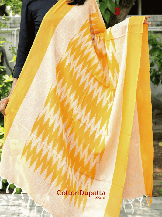 Cotton Dupatta Women's Ikkat Printed Soft Cotton Dupatta – Lightweight & Stylish Ethnic Wrap | DUP014