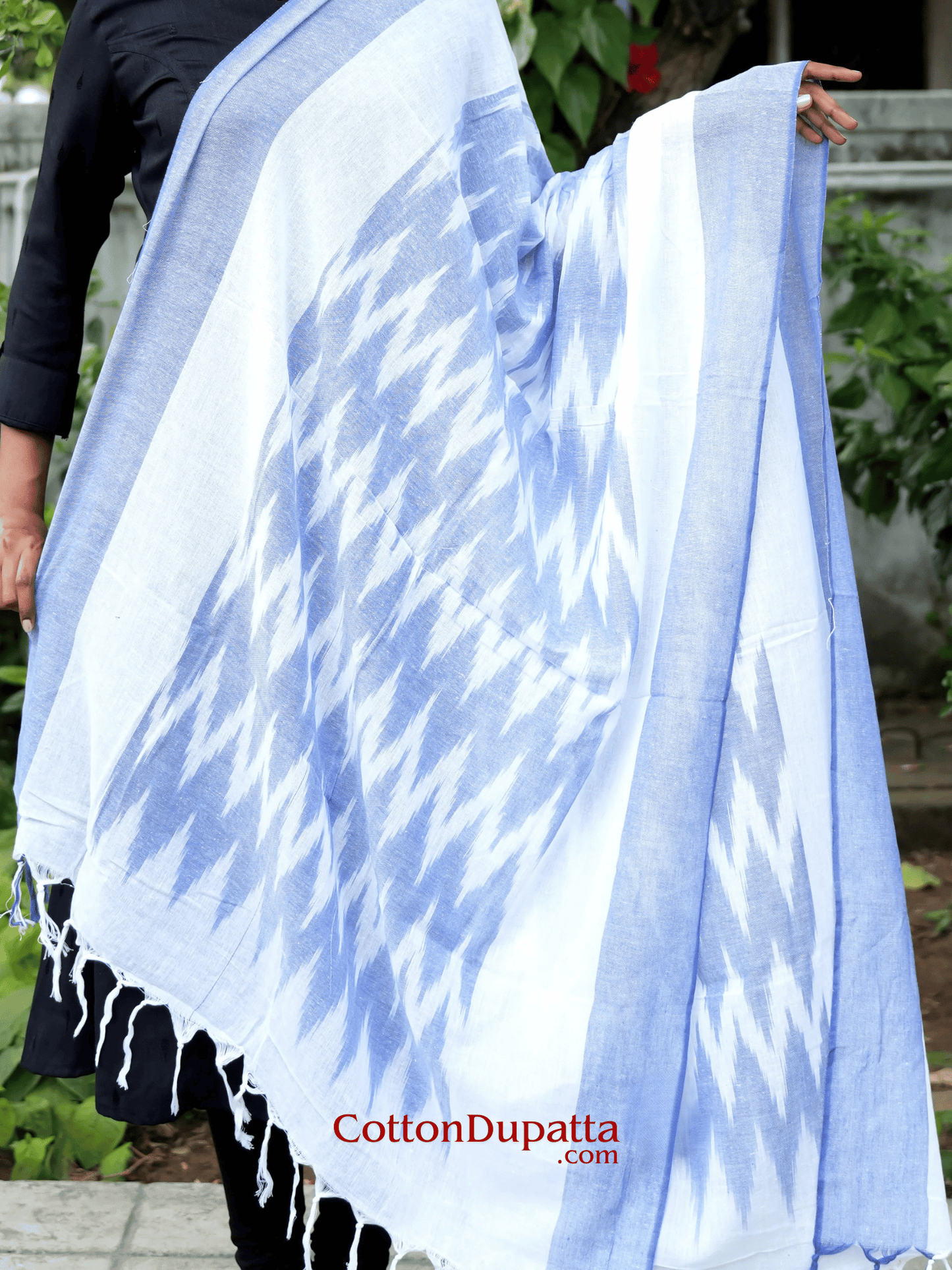 Cotton Dupatta Women's Ikkat Printed Soft Cotton Dupatta – Lightweight & Stylish Ethnic Wrap | DUP018