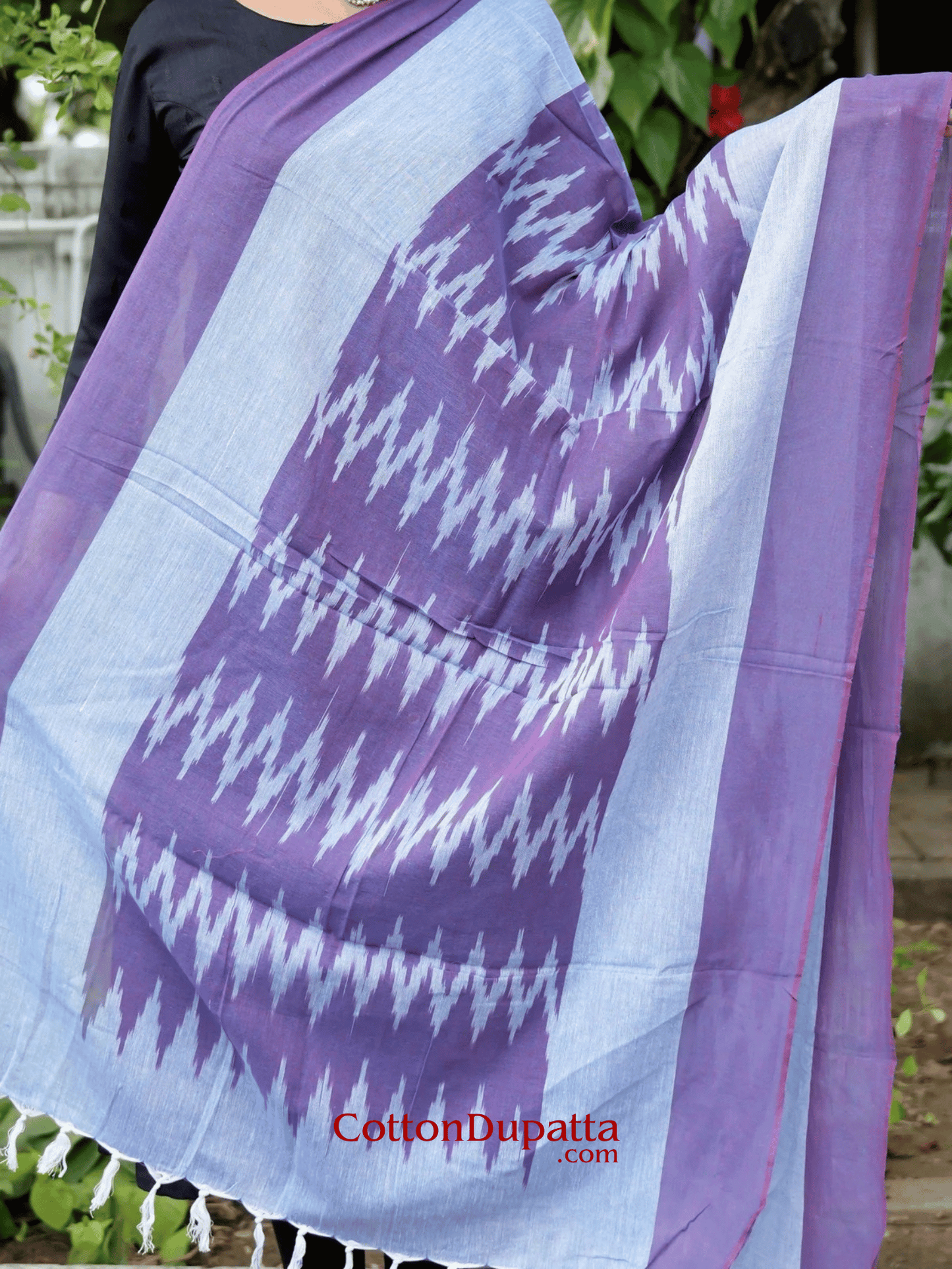 Cotton Dupatta Women's Ikkat Printed Soft Cotton Dupatta – Lightweight & Stylish Ethnic Wrap | DUP019