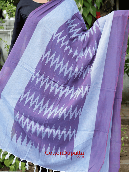 Cotton Dupatta Women's Ikkat Printed Soft Cotton Dupatta – Lightweight & Stylish Ethnic Wrap | DUP019
